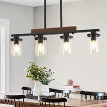 Luminárias Kitchen Island CMNvmn 29,3" 4 luzes pretas Luminárias Kitchen Island CMNvmn 29,3" 4 luzes pretas