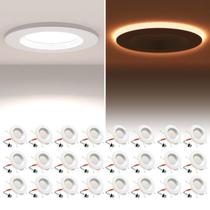 Luminárias LED embutidas 5/6" POWERASIA, pacote com 24, dimerizáveis, 12 W, 1200 lm