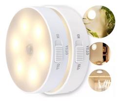 Luminárias Led Sem Fio Com Sensor Presença Usb Recarregáveis - Acende Quando Passa Próximo A Ela - Branco Frio