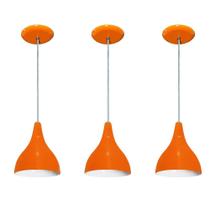 Luminárias pendentes balcão 3 un Laranja