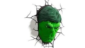 Luminárias Rosto Hulk 3D Light Fx Avengers Luminárias Rosto Hulk 3D Light Fx Avengers
