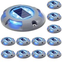 Luminarias Solares para Deck SIEDiNLAR LED Azul Impermeables Paquete de 12 Luminarias Solares para Deck SIEDiNLAR LED Azul Impermeables Paquete de 12