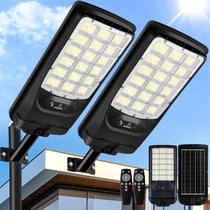 Luminárias Solares para Poste CNOIJUTS 21000 lm com Sensor de Movimento, Kit com 2 Unidades