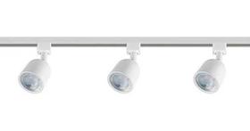 LUMINATTI - Kit Trilho 1 Metro Branco Eletrificado Com 3 Spots 5W 6000K