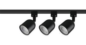 LUMINATTI - Kit Trilho 1 Metro Preto Eletrificado Com 3 Spots 5W 3000K LUMINATTI - Kit Trilho 1 Metro Preto Eletrificado Com 3 Spots 5W 3000K