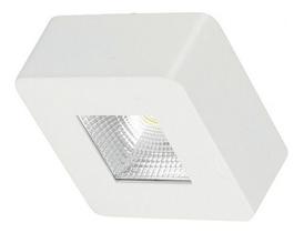 LUMINATTI - Spot Led Sobrepor Quadrado 5W 3000k Bivolt Branco Teto e Móveis