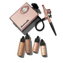 Luminess Air Sistema Airbrush Legend Rosa Ouro c/ Kit Inicial Bronzeado