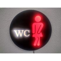 luminoso banheiro feminino em led