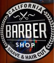 Luminoso Barber Shop Preto p/ Bar Boteco Churrasqueira Garagem