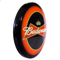 Luminoso de Parede Cerveja Budweiser Eclipse Retrô Vintage Bar, Garagem, Churrasqueira, Espaço Gourmet