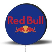 Luminoso de Parede Red Bull Azul 40cm Acrilico LED, Luminoso de Bar e Churrasqueira, Placa Decorativa de Parede