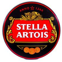 Luminoso de Parede Stella Artois Preto Retrô Vintage Bar, Garagem, Churrasqueira, Espaço Gourmet