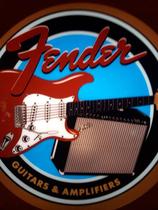 Luminoso Guitarra Fender p/ Bar Boteco Churrasqueira Garagem