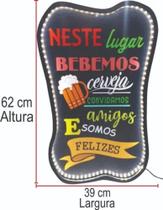 Luminoso Led Letreiro Bar Cerveja Display Placa Neste Lugar - Arte com Madeira