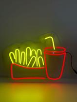Luminoso Neon Decoração Batata Frita E Refrigerante 40cm - TTL LASER