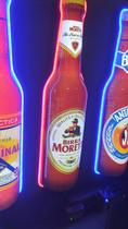 Luminoso Neon e Led em Formato de Garrafa 3D com Alto Relevo e Acabamento da Cerveja Birra Moretti Para Decorar Bar Garagem Espaço Gourmet Luminoso Neon e Led em Formato de Garrafa 3D com Alto Relevo e Acabamento da Cerveja Birra Moretti Para Decorar Bar Garagem Espaço Gourmet
