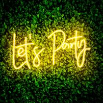 Luminoso Painel Neon Led Lets Party Decoração