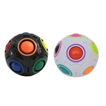Luminous Stress Reliever Magic Rainbow Ball Fun Plastic Puzzle Educação Brinquedos