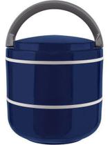 Lunch Box Marmita Microondas Dupla Azul 1,4L - Euro Home