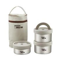 Lunch Box Portátil Isolado Lunch Container Set Recipiente Almoço Aço Inoxidável Bento Empilhável