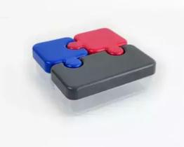 Lunch Box Quebra Cabeça Cinza/Vermelho/Azul Lunch Box Quebra Cabeça Cinza/Vermelho/Azul