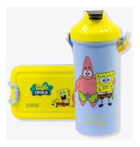 Lunch Box Zonacriativa Bob Esponja Kit 2 Pçs Plástico 620ml Lunch Box Zonacriativa Bob Esponja Kit 2 Pçs Plástico 620ml