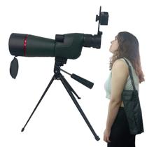 Luneta Telescopio Monocular Suporte Celular Zoom Ajustavel Mira Alvo Caçada Camping Aves Passaros Caminhada Natureza Acampamento Tripe Bolsa Portatil