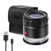 Lupa Amoper 30X USB recarregável 8 luzes LED