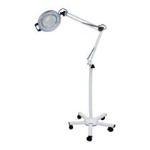 Lupa articulada com pedestal circular e luminaria 220 volts - estek