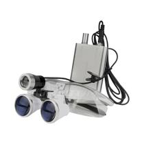 Lupa Binocular Dentária Com Luz Led 3,5x 2,5x Ampliação Cirurgia Lupa Cirúrgica Lâmpada Operação