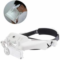 Lupa Cabeça 6 lentes 3 Leds Estética leitura eletrônica 870 - Lorben