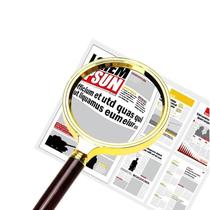 Lupa Com Aumento Zoom 10x 80mm Para Leitura Design Dourado - MF80