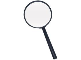 Lupa com Lente de 100MM de Diâmetro com Cabo - COR Preta Lupa com Lente de 100MM de Diâmetro com Cabo - COR Preta