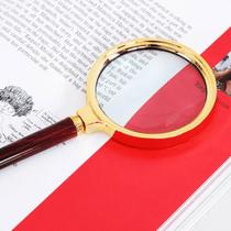 Lupa Com Lente De Aumento Zoom 10x 90mm Para Leitura e Relojoeiro Design Dourado - MF90