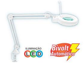 Lupa com Luminária LED Solver HL-500 LED 5x - Bivolt