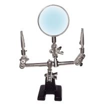 Lupa com suporte e pinças c/ aumento 3x hikari hl-s10 Lupa com suporte e pinças c/ aumento 3x hikari hl-s10