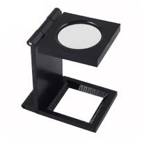 Lupa Conta Fios 10X Mini De Mesa Bancada Suporte Dobravel Lente Optica 28Mm Com Escala Profissional Portatil Bolso Lupa Conta Fios 10X Mini De Mesa Bancada Suporte Dobravel Lente Optica 28Mm Com Escala Profissional Portatil Bolso