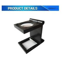 Lupa Conta Fios 8x dobrável em plástico com escala em milímetro (resolução 1mm) e polegada - BdG