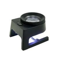 Lupa Conta Fios Com Ampliação 15X Escala 30Mm 3 Leds - TH9006