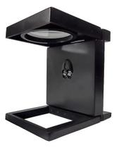 Lupa Conta Fios Solver Slf-150 Led 4x 50mm Dobrável