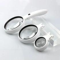 Lupa de Aumento com 3 Lentes e Iluminação LED Ideal para Leitura e Reparos 37390