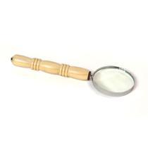 Lupa de Aumento Decorativa Cabo Natural com Detalhe em Recouro 30cm Goods BR