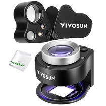Lupa de aumento VIVOSUN 30X/60X com luzes LED e UV, pacote com 2 unidades Lupa de aumento VIVOSUN 30X/60X com luzes LED e UV, pacote com 2 unidades