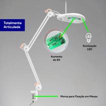Lupa de bancada com iluminação a LED IP-68LED - 22W
