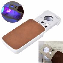 Lupa De Bolso 2 Em 1 Ampliação Zoom 30x E 90x Com 3 Led Uv Para Identificação 7742Z Lupa De Bolso 2 Em 1 Ampliação Zoom 30x E 90x Com 3 Led Uv Para Identificação 7742Z