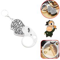 Lupa De Bolso Chaveiro Zoom 8x Conta Fios Com Luz Alta Qualidade - 6901A6 Lupa De Bolso Chaveiro Zoom 8x Conta Fios Com Luz Alta Qualidade - 6901A6