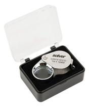Lupa de Bolso Cromado Solver SLD-110 Lente 18mm 10X