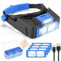 Lupa de Cabeça COYLAPY 1,5X3,5X com Luz e 4 Lentes Lupa de Cabeça COYLAPY 1,5X3,5X com Luz e 4 Lentes