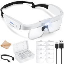 Lupa de Cabeça JARLINK com 5 Lentes 0,75-4X e Luz LED Lupa de Cabeça JARLINK com 5 Lentes 0,75-4X e Luz LED