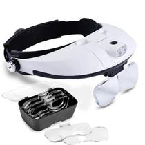 Lupa De Cabeça Profissional 2 Super Leds + 5 Lentes aumento Lupa De Cabeça Profissional 2 Super Leds + 5 Lentes aumento